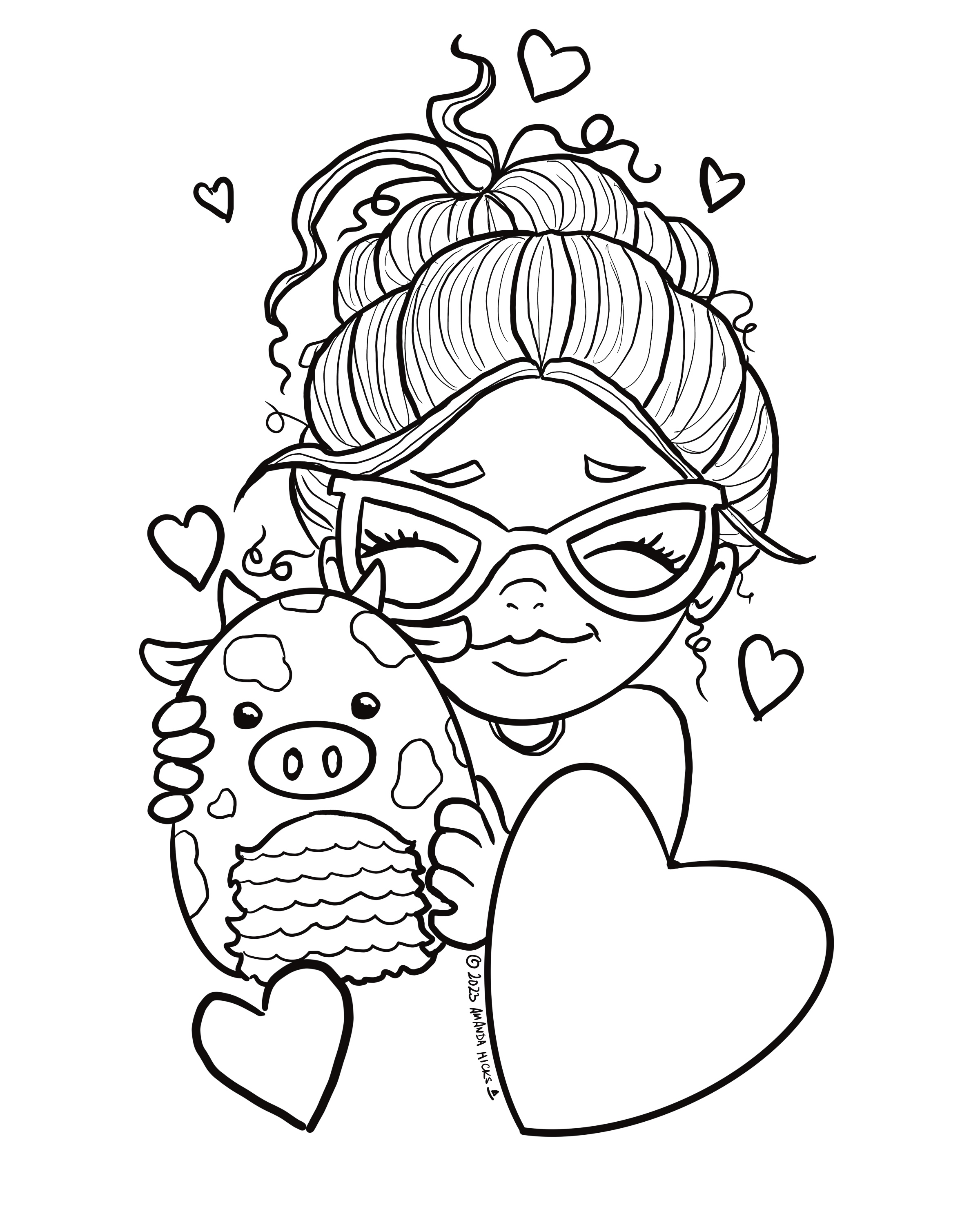 Free to Color Squishmallow Lover