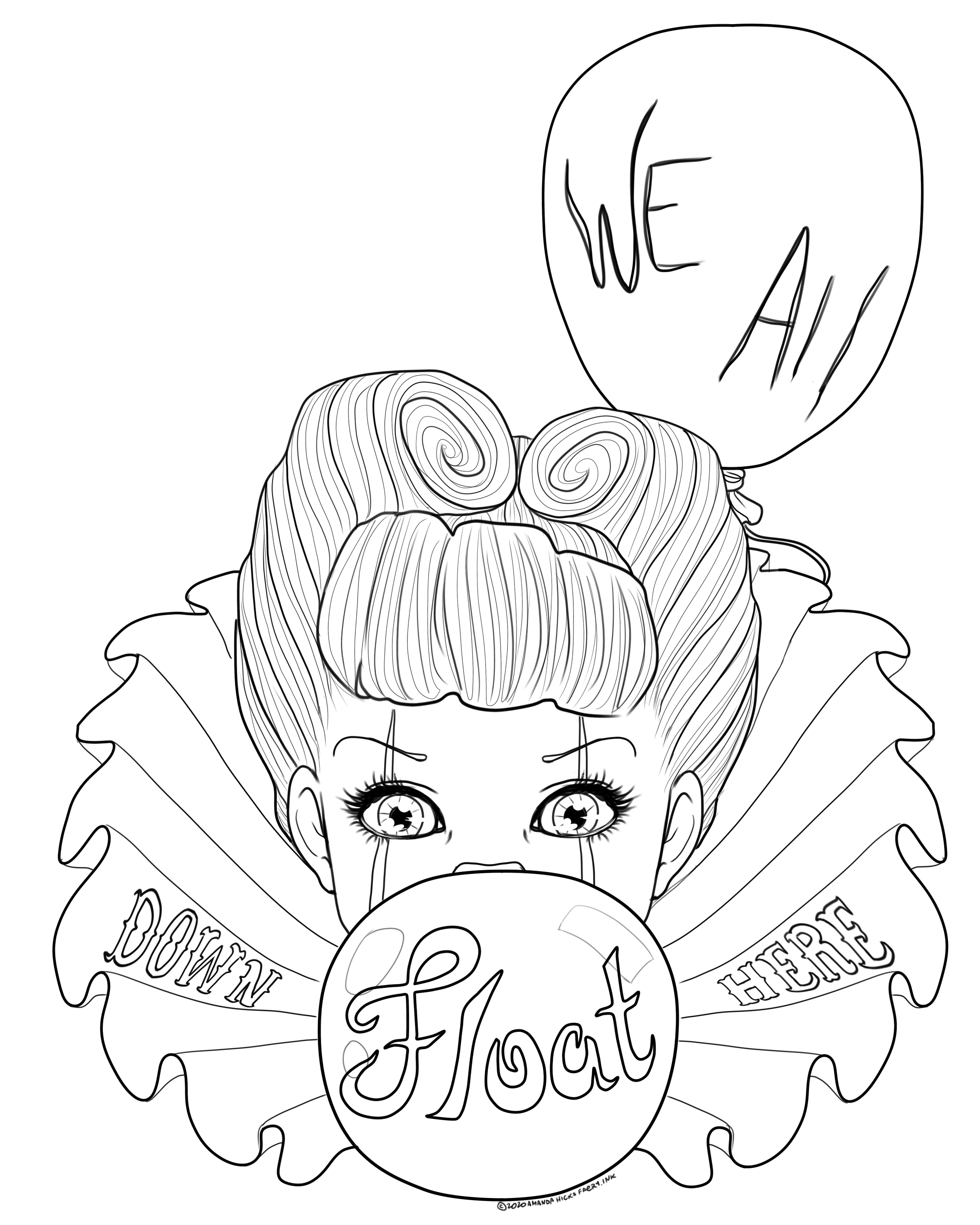 Free to Color Summer Hair Fairy