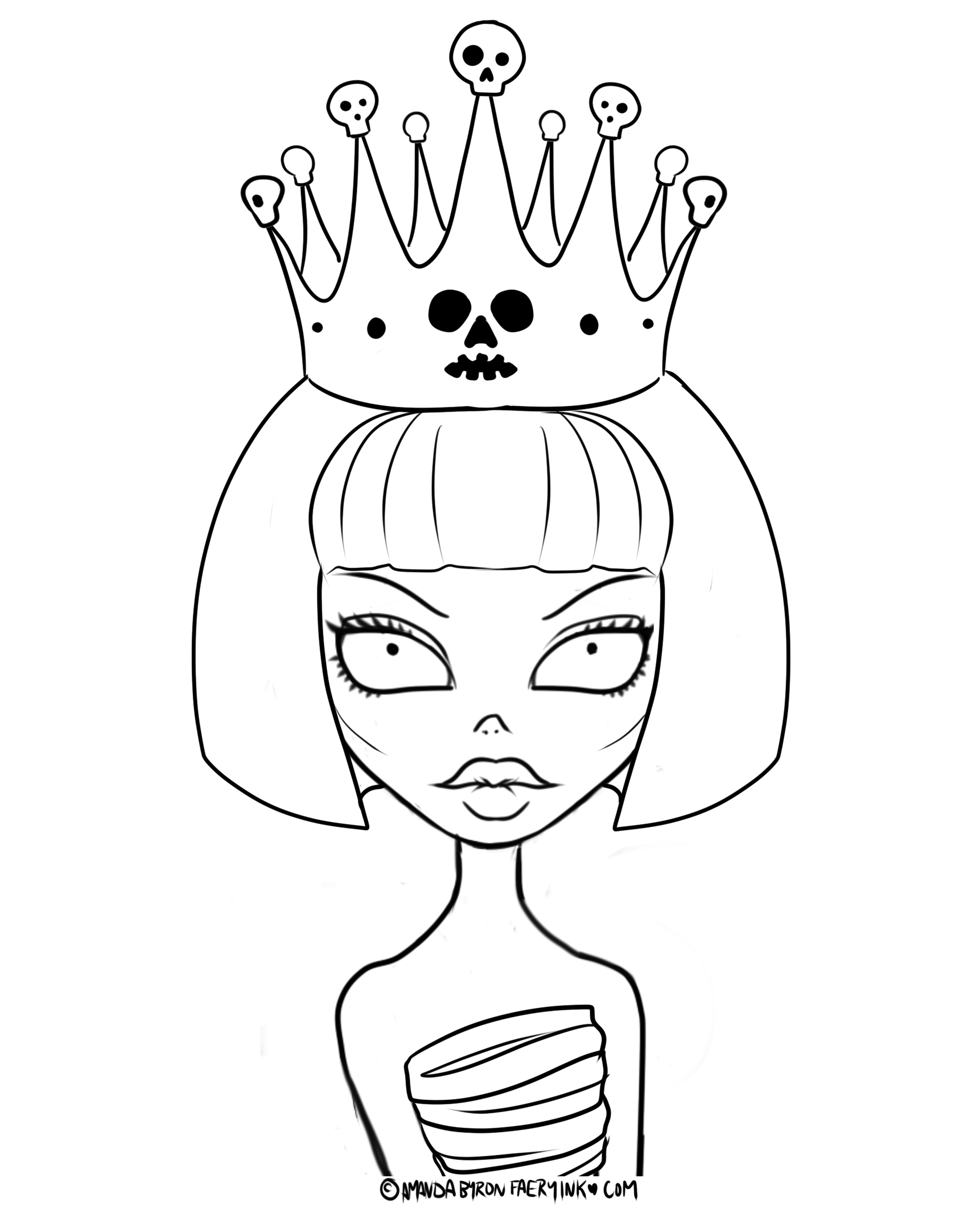 Free to Color Rose Fairy