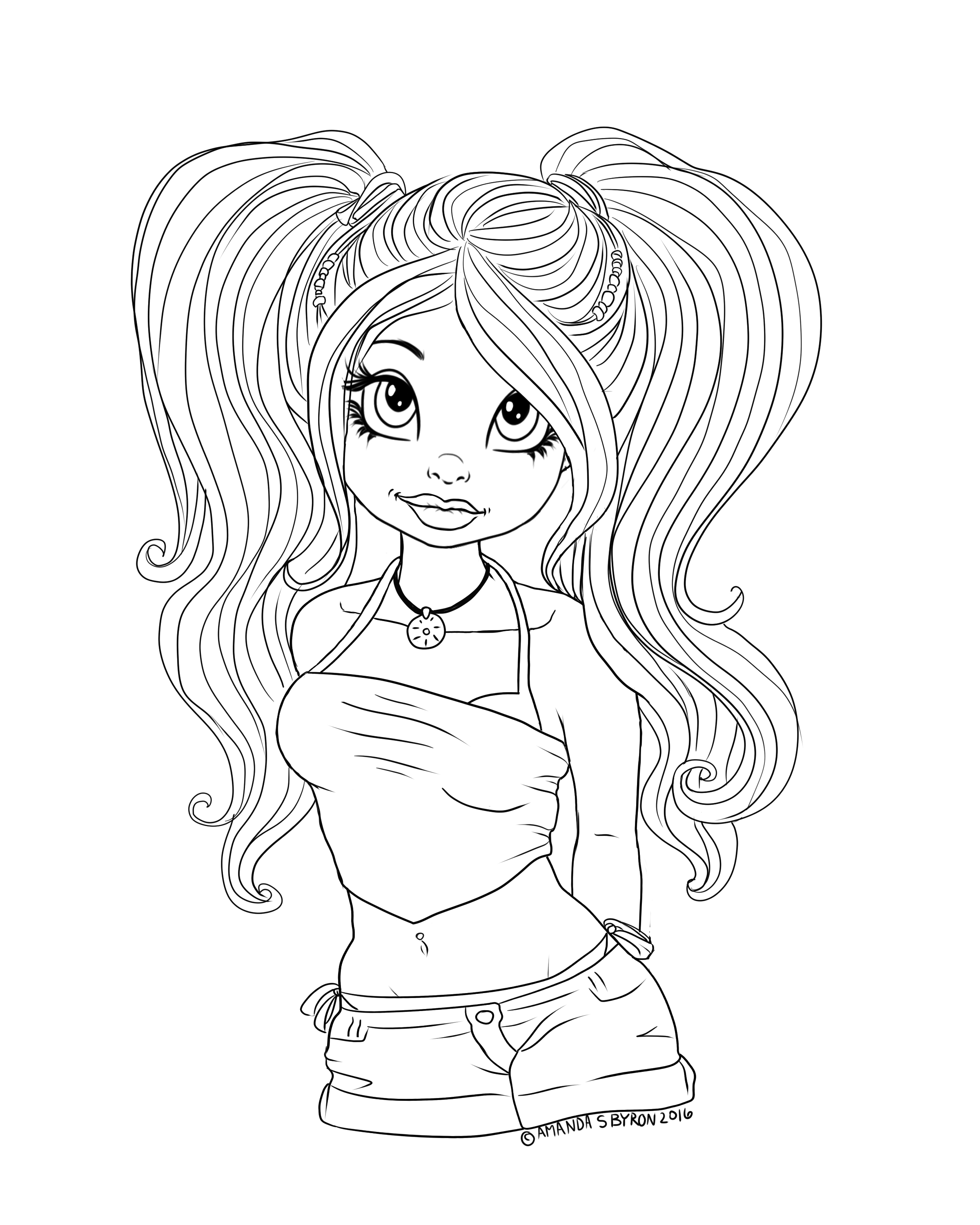 Free to Color Barbecue Beach Party