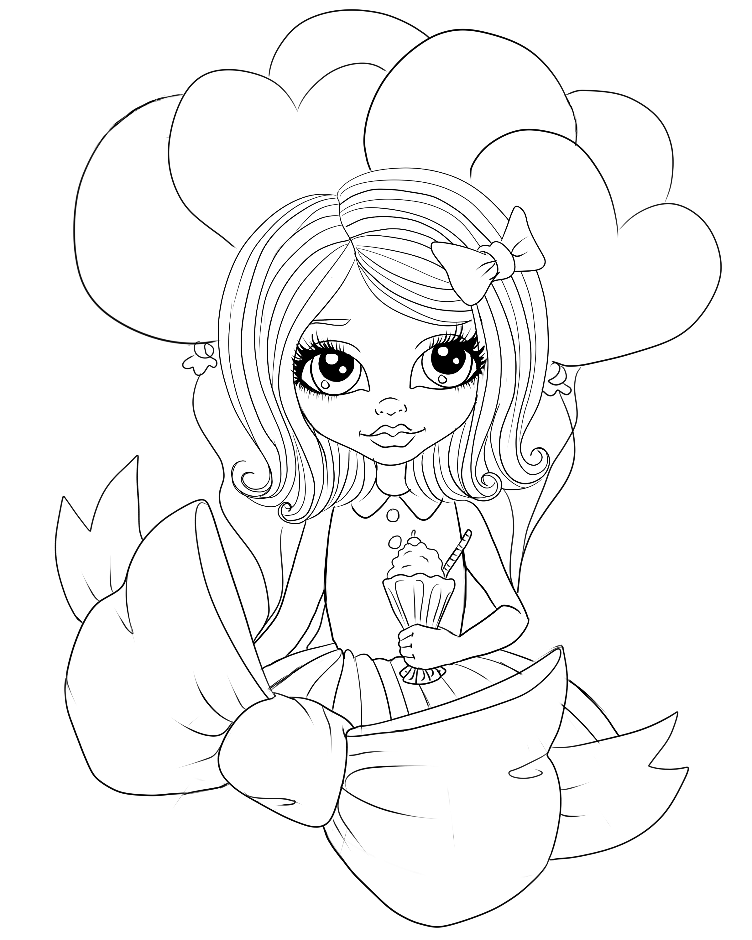 Free to Color 1950s Poodle Skirt Malt Shop Birthday Party