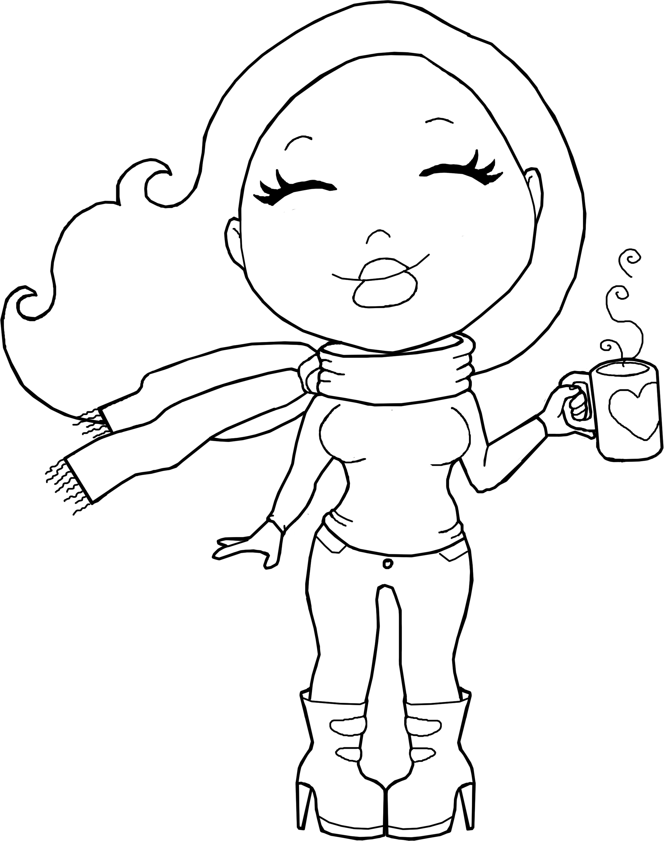 Free to Color Honey Latte