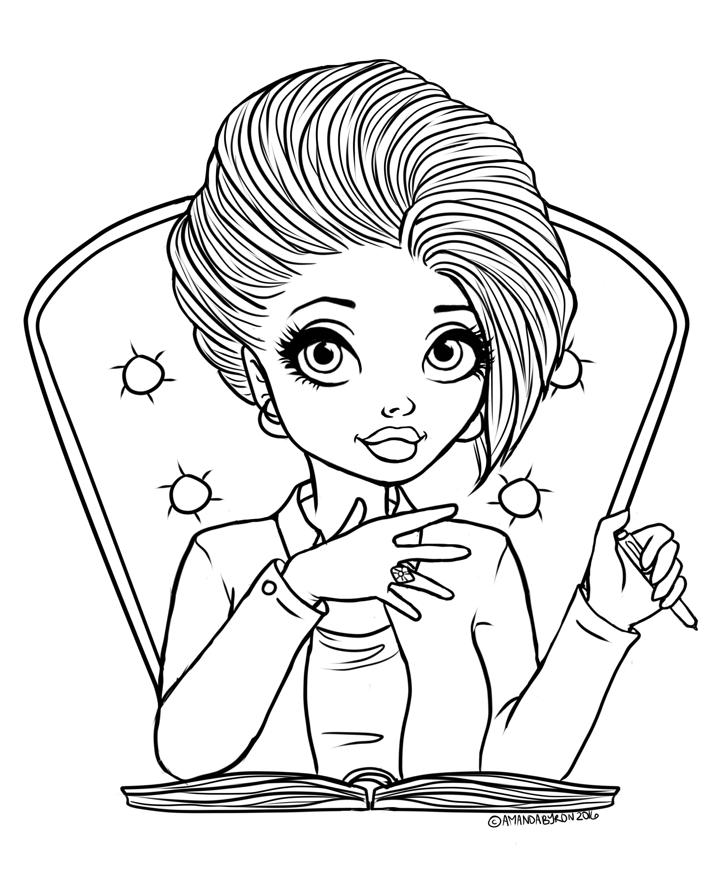 Free to Color Girl Boss